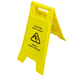 deClean Tablica Ostrzegawcza Żółta ver. PL-ANG Nadruk Czarny HS318/B