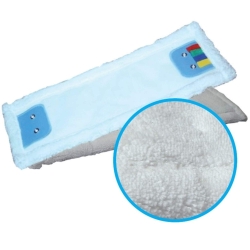 CleanPRO Nakładka do Mopa DUO 01 Klips z Mikrofibry 40cm Kolor Biały 352589
