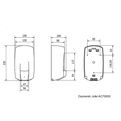 Jofel Dozownik do Mydła 0.9L AITANA Kolor Biały AC70000