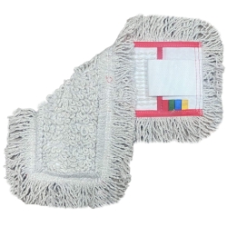 deClean Nakładka Mop Płaski DUO Kieszeniowy + Klips Biały 40cm HS401