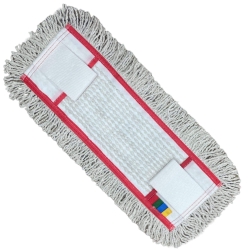 deClean Nakładka Mop Płaski DUO Kieszeniowy + Klips Biały 40cm HS401