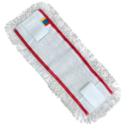 deClean Nakładka Mop Płaski DUO Kieszeniowy + Klips Biały 50cm HS401