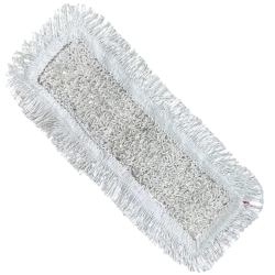 deClean Nakładka Mop Płaski DUO Kieszeniowy + Klips Biały 50cm HS401