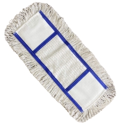 deClean Nakładka Mop Płaski Kieszeniowy Bawełna Biały 40cm 125g HS410