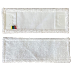 deClean Nakładka Mop Płaski DUO Kieszeniowy + Klips Plastik Microfibra 40 cm 100g HS415