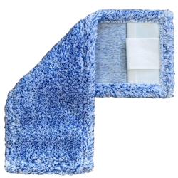 deClean Nakładka Mop Płaski DUO Kieszeniowy + Klips Microfibra Blue 40cm 95g HS418