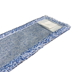 deClean Nakładka Mop Płaski DUO Kieszeniowy + Klips Microfibra Blue 40cm 95g HS418