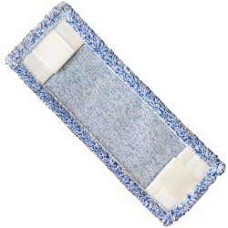deClean Nakładka Mop Płaski DUO Kieszeniowy + Klips Microfibra Blue 40cm 95g HS418