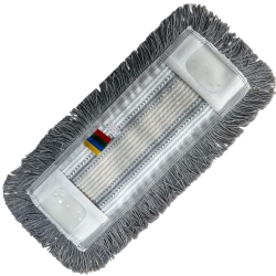 deClean Nakładka Mop Płaski Kieszeniowy DUO Klips Silicon Bawełna 40cm HS427 Premium