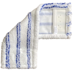 deClean Nakładka Mop Płaski DUO Kieszeniowy + Klips Plastik Microfibra Blue 40cm 95g HS448