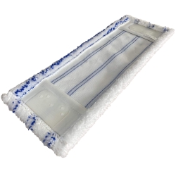 deClean Nakładka Mop Płaski DUO Kieszeniowy + Klips Plastik Microfibra Blue 40cm 95g HS448