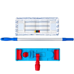 deClean Zestaw Stelaż/Kij/Nakładka Mop Płaski 40cm Klips HS346