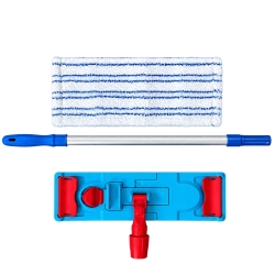 deClean Zestaw Stelaż/Kij/Nakładka Mop Płaski 40cm Klips HS346