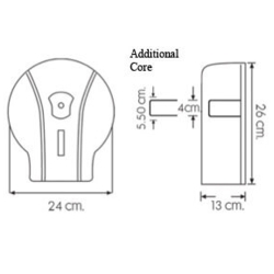 deClean Podajnik do Papieru Toaletowego Biały HS080