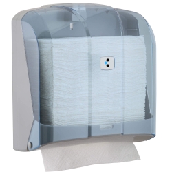 deClean Podajnik do Ręczników Papierowych Składanych Transparentny HS040T