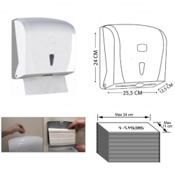 deClean Podajnik do Ręczników Papierowych Składanych Biały HS041