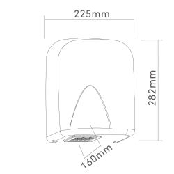 Suszarka do Rąk Wisząca Plastic 1650W HS611