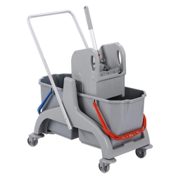 Wózek do Sprzątania Wiadra 2 x 25 litrów  z Wyciskarką Szczękową HS204