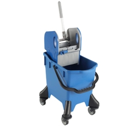 Wózek do Sprzątania 32L + Wyciskarka Szczękowa Kolor Niebieski HS222