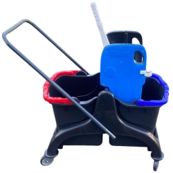 deClean Wózek do Sprzątania 2-wiadra 25 litrów Prasa EXTRA Jumbo HS306